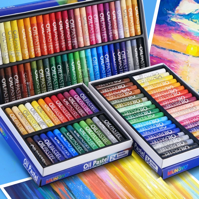 Mungyo Oil Pastel Soft Stick Set 24/36/48/72 Colors Professional Painting Drawing Graffiti Art Crayons Washable Oil Paint Stick