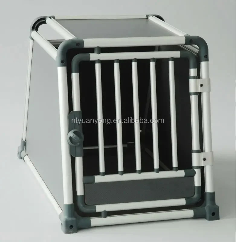 

aluminum dog cage crate pet carrier movable pet house in car