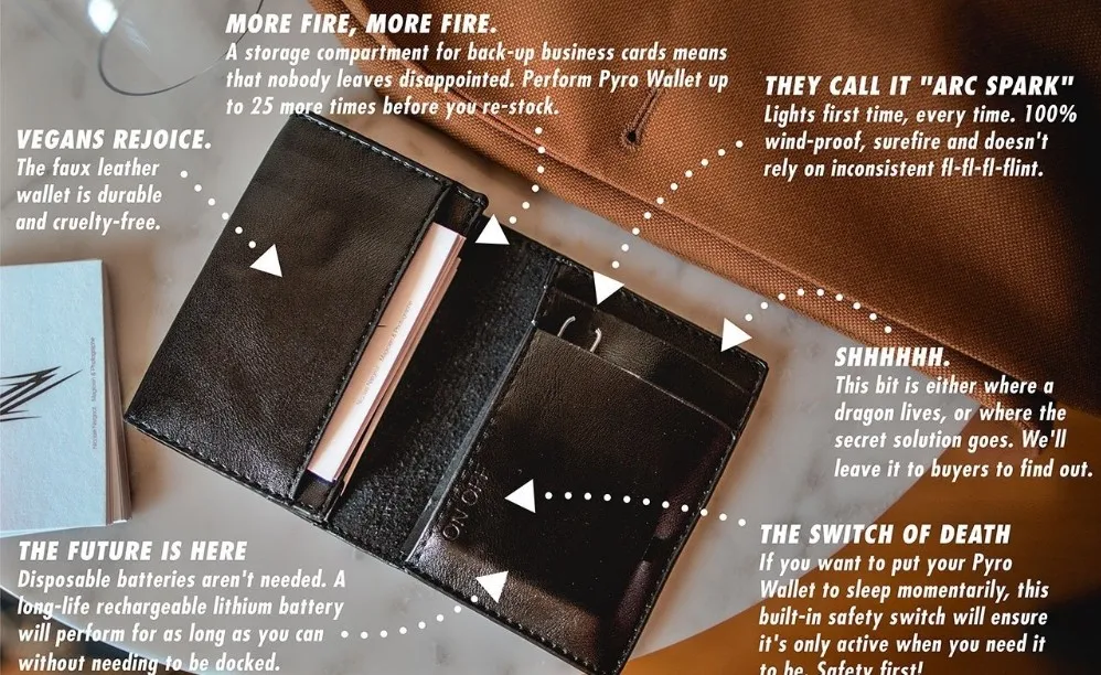 PYRO Wallet by Adam Wilber Magic tricks