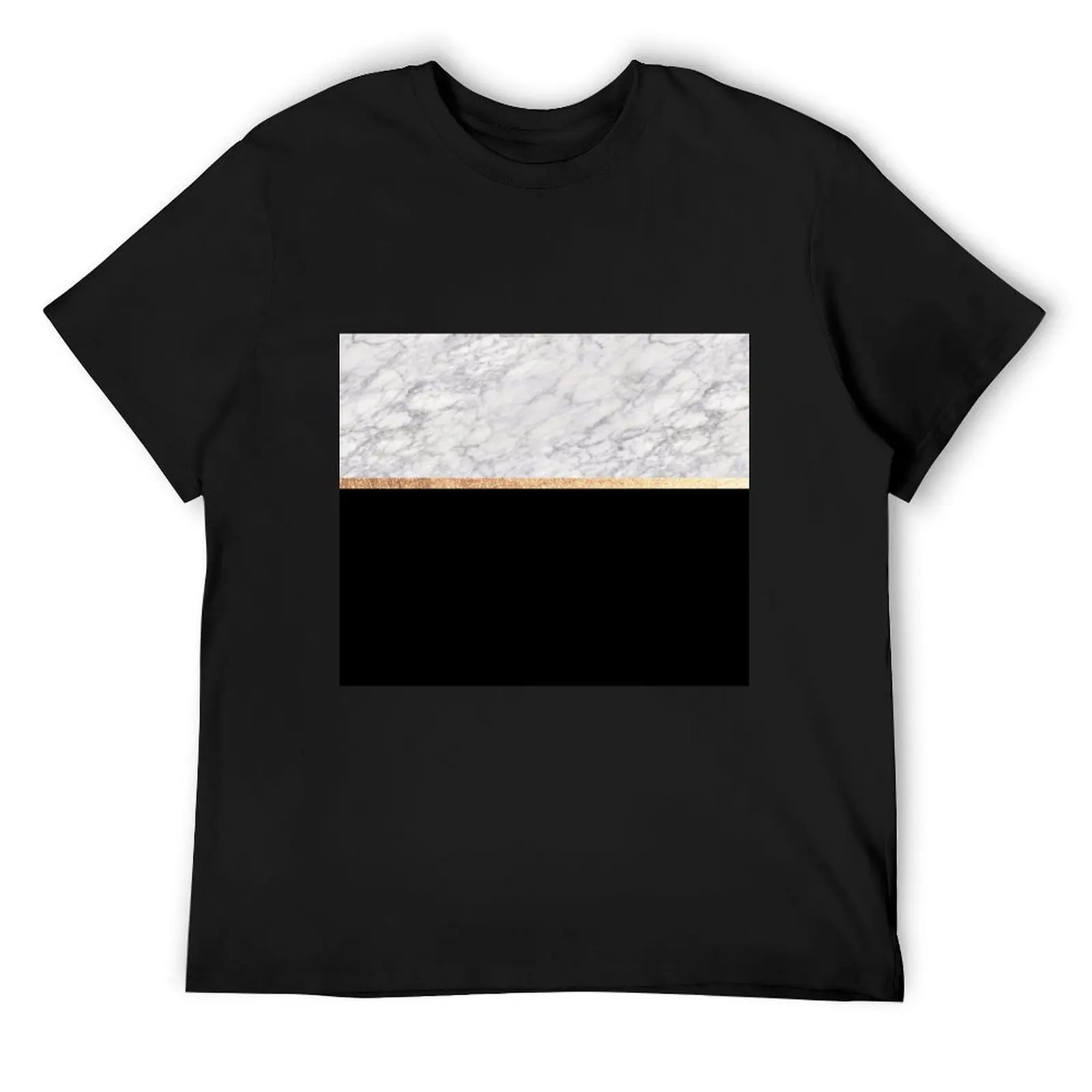 Black and gold marble IV T-Shirt oversized t shirt blue archive man clothes blanks mens white t shirts