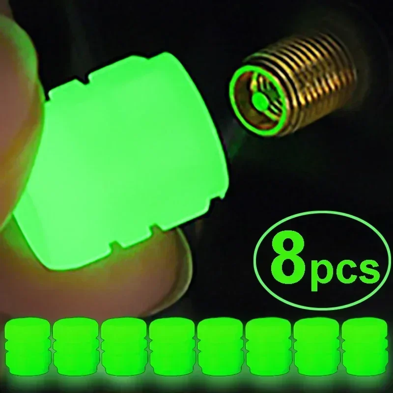 

Car Luminous Tire Valve Caps Fluorescent Night Glowing Motorcycle Bicycle Bike Wheel Tyre Hub Valves Stem Cap Decor