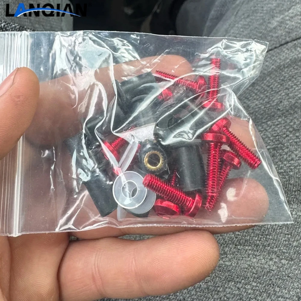 Do Piaggoi Beverly eu3 tj. rst 125 200 250 300 400 500 e3 5mm 10PCS Śruby do przedniej szyby motocykla Śruby Nakrętka Łącznik