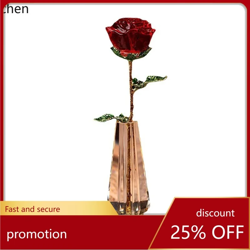 

Zml crystal rose creative wedding anniversary decoration ornament valentine's day gift