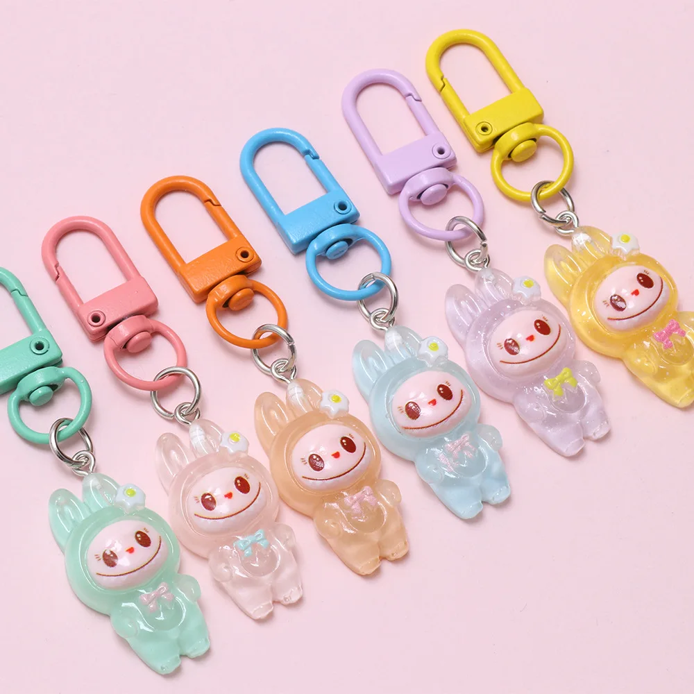 

6Pcs Luminous Animation Keychain, Kawaii Doll Pendant Keychain, Elf Bag Pendant, Fashion Accessories, Gifts.