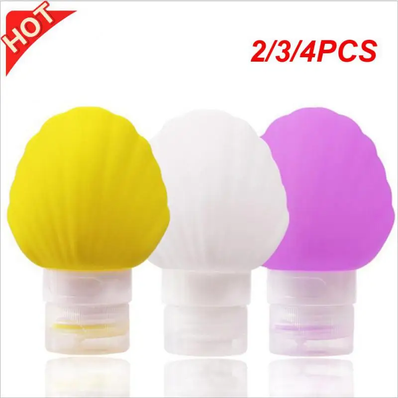 2/3/4PCS 40/90ml Dispensing Bottles Silicone Travel Shampoo Cream Lotion Soap Small Sample Containers Refillable Bottles Easy To