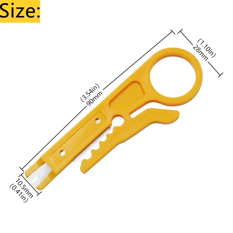 3pcs black/blue/yellow portable wire stripping pliers small wire stripping knife wire cutting tool network cable crimping pliers