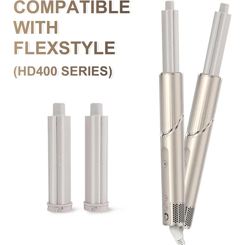 1 Pair Auto-Wrap Hair Curling Barrels For Shark Flexstyle Air Styling & Drying System HD400 Series, Curling Accessories