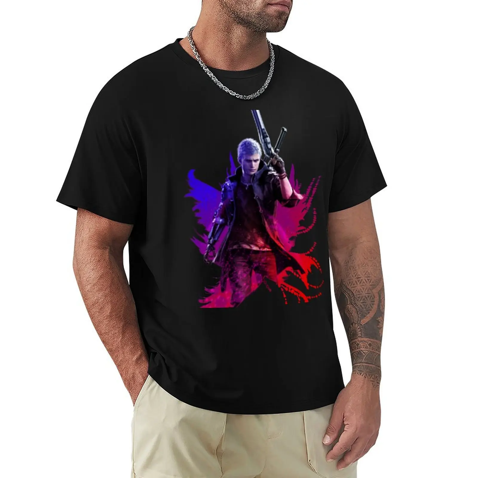 

DMC nero T-Shirt cute clothes aesthetic clothes anime figures t shirts for men cotton