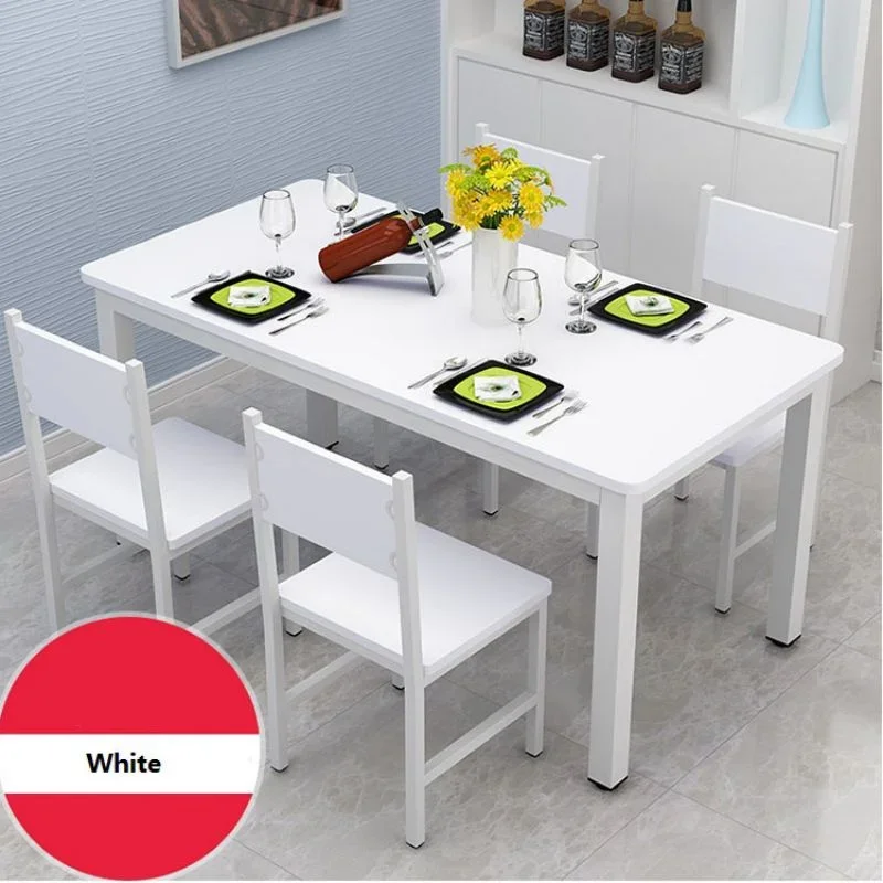 

'Multifunctional Small Apartment Steel-wood Dining Table and Chair