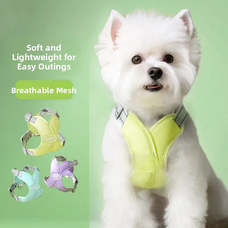 

Регулируемый поводок-жилет для собак: нагрудный ремень для средних и мелких пород (Тедди, Корги, Бишон), веревка для прогулок, зоотовары