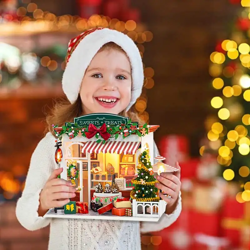 DIY Miniature Doll House 3D Puzzle Building Assembly Kit For Making Room Toys Home Bedroom Decorations With Christmas Gifts