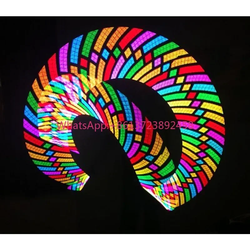 LED POI Performance Stick, 60 Lights Full Color Digital Performance Stick, PIXEL POI 47CM, Modified Super Cool