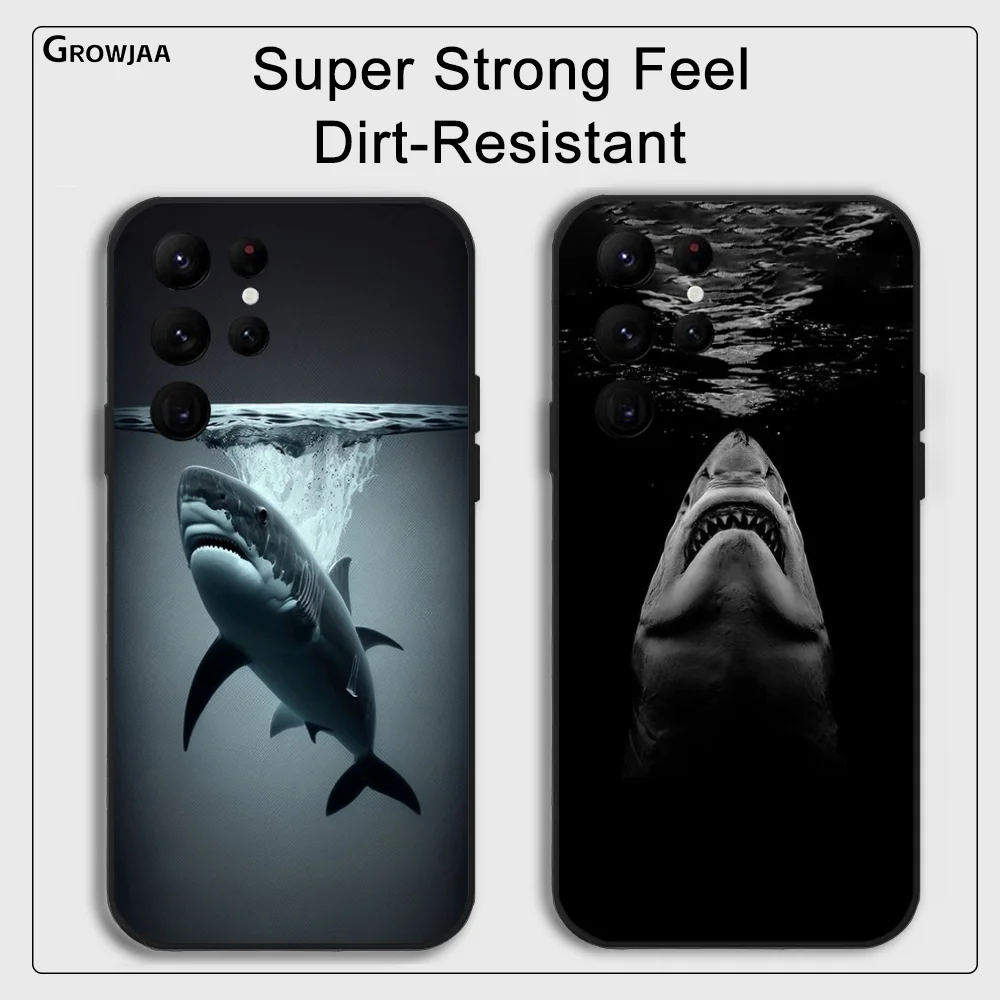 

Shark Phone Case for Samsung Galaxy S24 Ultra S22 S23 Ultra S21 S20 5G Protective Silicone TPU Funda Cool Anti Drop Cover