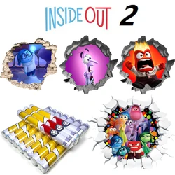 NEW Inside Out 2 Anime Stickers Home Decoration 3D Stickers Cute Cartoon Anime Figure Anger Sadness Image Waterproof Sticker Toy