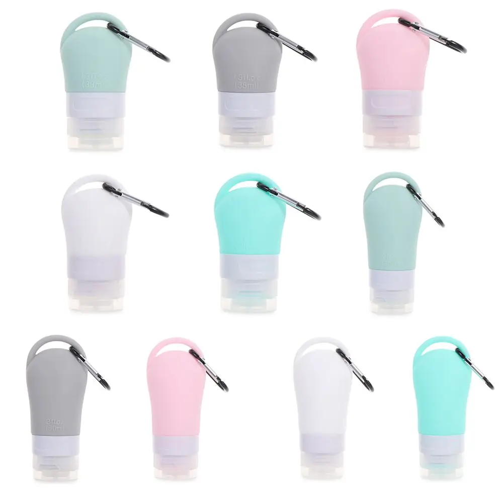 Travel accessories Hand Washing Refillable Sub-bottling Tube Squeeze Container Empty Bottles Hook Silicone  Bottle Shampoo