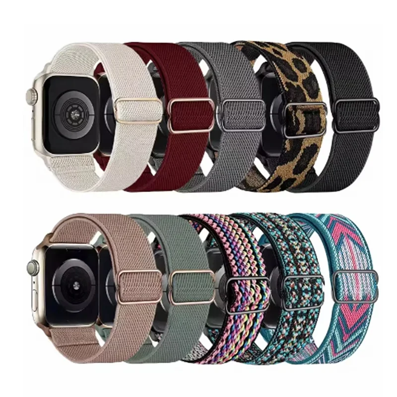 Nylon-Gummiband für Apple Watch Band 45 mm 49 mm 44 mm 42 mm 41 mm 40 mm 38 mm Sportarmband Iwatch Ultra Series 8 7 6 5