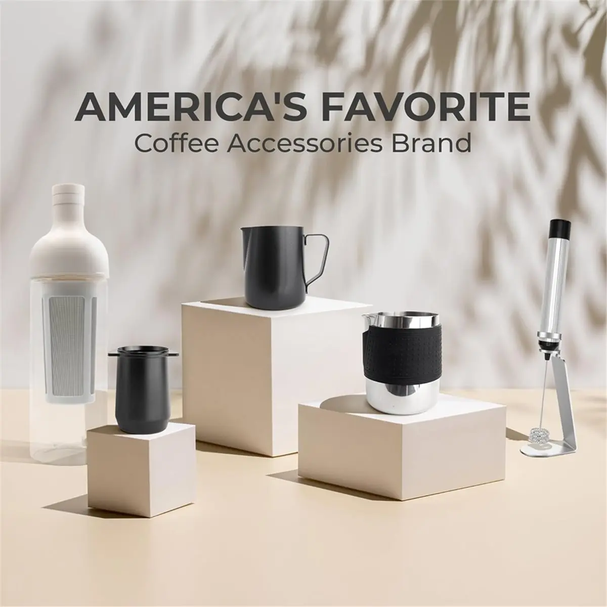 Home Tool Milk Frothing Pitcher 20oz / 600ml Stainless Steel with Anti-Burn Silicone Sleeve, No-Drip Spout and Measuring Marks