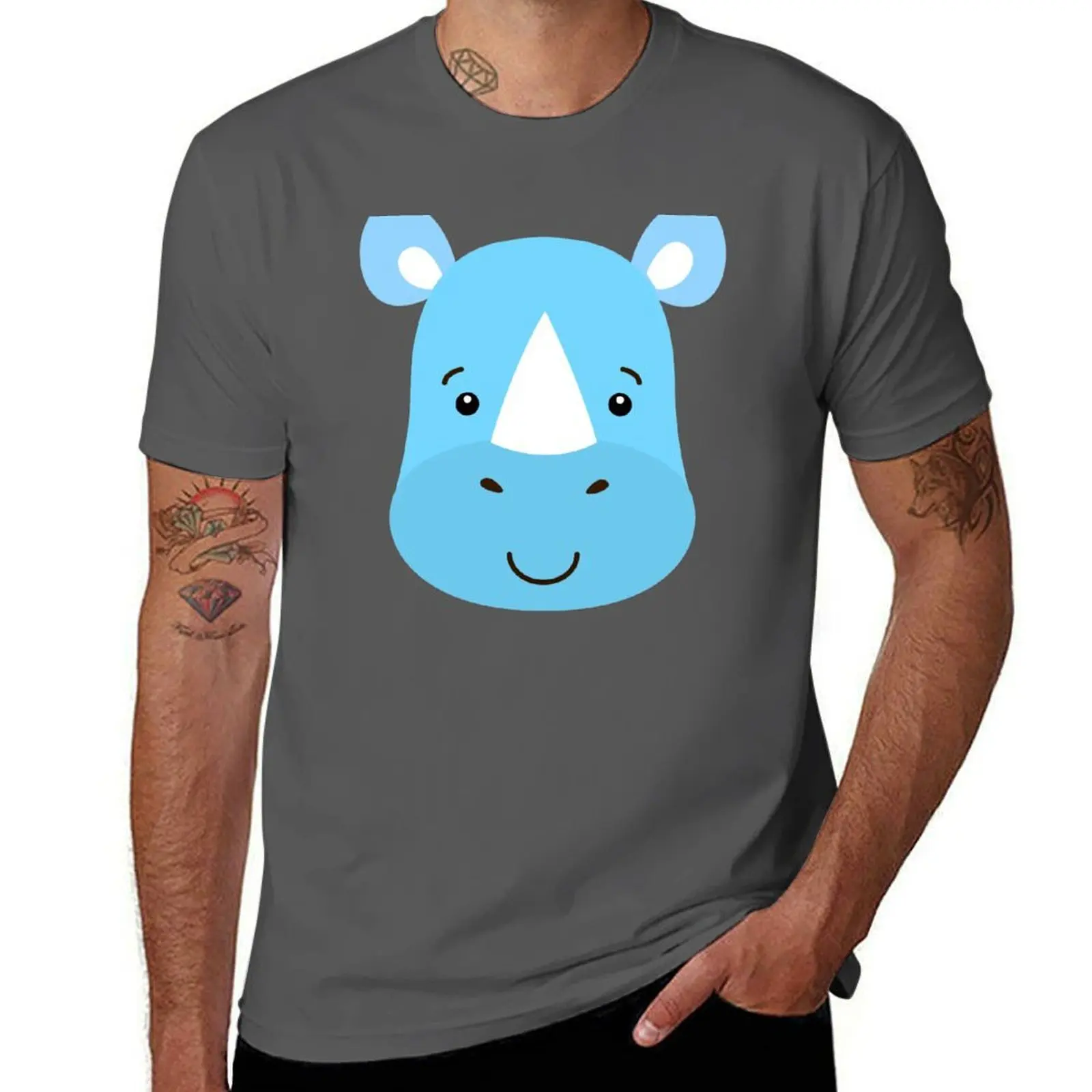 head Rhino T-Shirt Comfortable Daily Wear Tee
