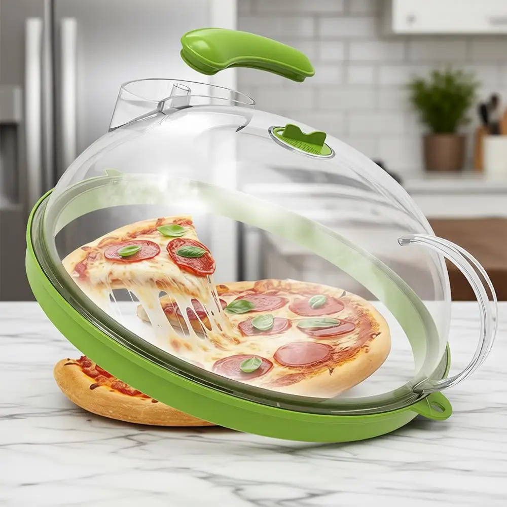 

Microwave Splatter Cover with Water Steamer, Upgraded Cover with Handle, Clear Plate Covers, Kitchen Essentials Gadgets, 12 Inch