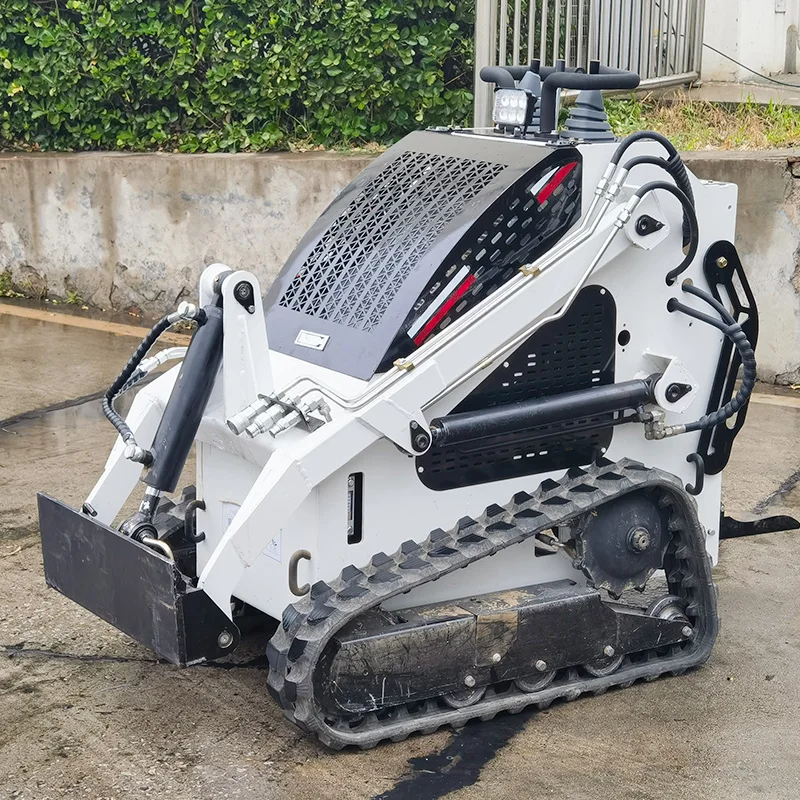 

Diesel Powered Track Skid Steer Loader Compact Loader Machine 4 in 1 Bucket for Estate Management