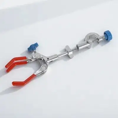 1Pcs Heavy-Duty Three-Jaw Clamp Stainless Steel Plastic Construction Skid Resistant Adjustable Lab Support Clip for Science