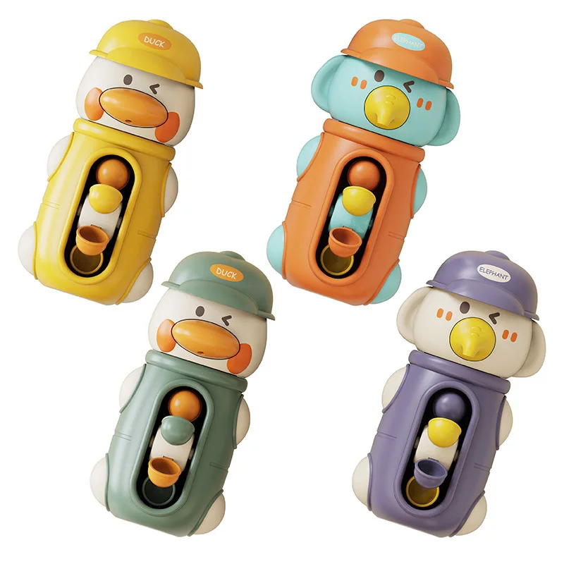 Ensemble de jouets de bain pour bébé, avec canard de dessin animé mignon, éléphant et roue d'eau rotative, ventouse amusante pour tout-petits, jeu d'eau pour enfants