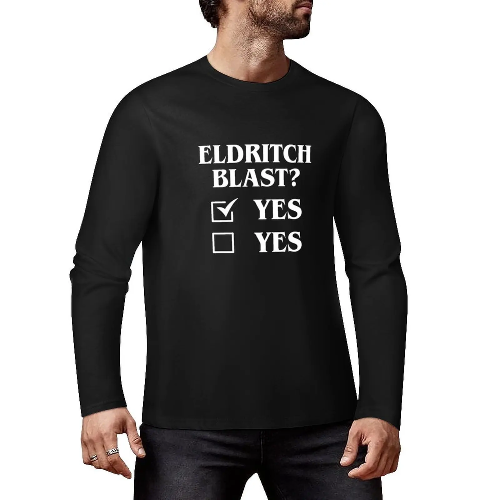 Eldritch Blast Yes Yes Funny Tabletop RPG Meme Long T-Shirt vintage t shirt aesthetic clothes t shirts men