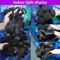 Body Wave Bundles Human Hair 1/3/4 Bundles Human Hair Natural Black Color Brazilian Virgin Weave Bundles Hair Extensions 2