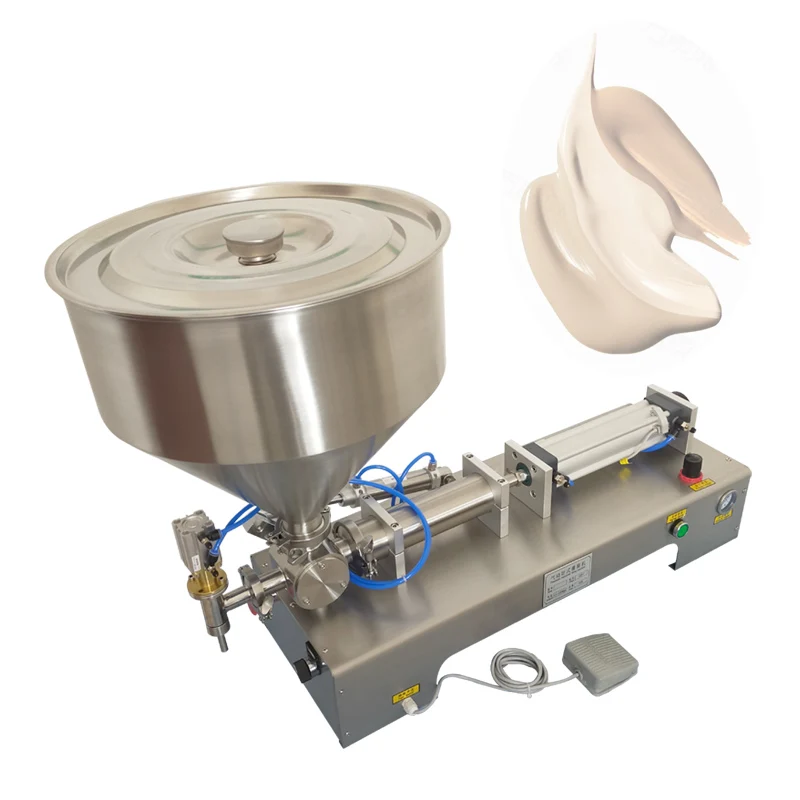 آلة تعبئة المعجون السائل ذات الأغراض المزدوجة آلة تعبئة معجون برأس واحد تجارية من الفولاذ المقاوم للصدأ