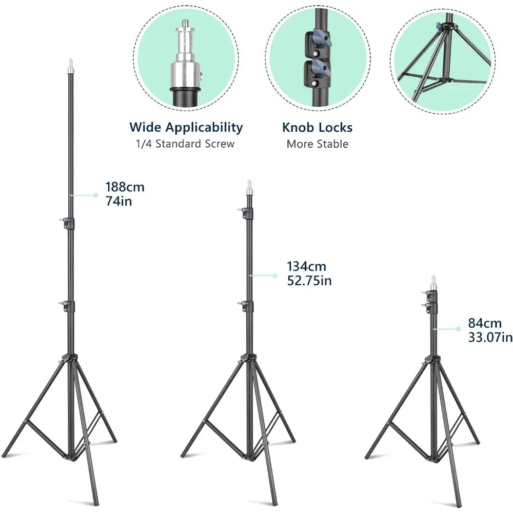 Torjim-Kit de iluminación de fotografía Softbox, iluminación de estudio fotográfico profesional con caja suave de 2x27X27 pulgadas, 2x85W, 3000-7500K, LED E26