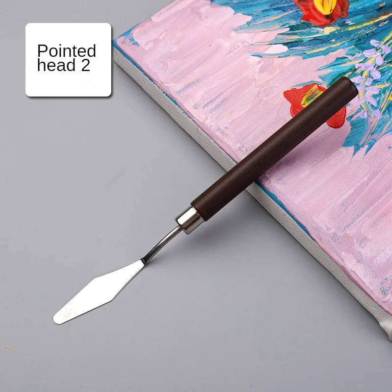 Pastry Spatula Not Easily Detached Mahogany Baking And Pasta Tools Oil Painting Scraper No Deformation Stainless Stainless Steel