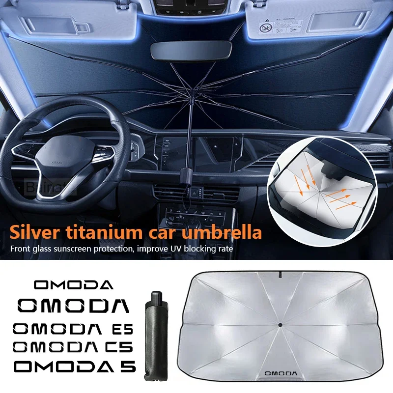Pare-soleil pour pare-brise de voiture, réflecteur de rayons UV, pour Chery Omoda C5 5 E5 OMODA O5 GT 2022 2023 2024, accessoires de voiture