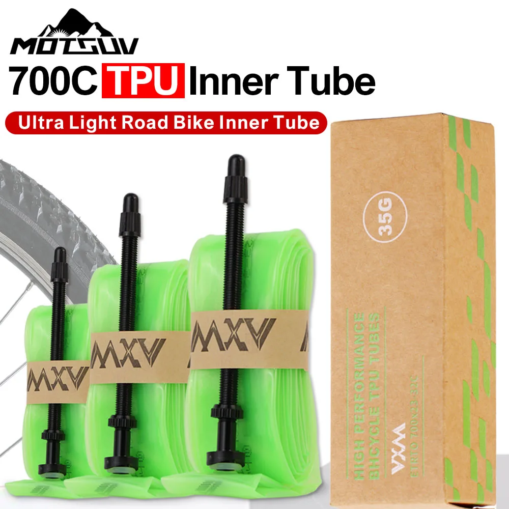 2-4 PCS Bike Aluminum alloy valve stem TPU Inner Tube Tear Resistant Impact Resistant Burst Protection Bike Inner Tube