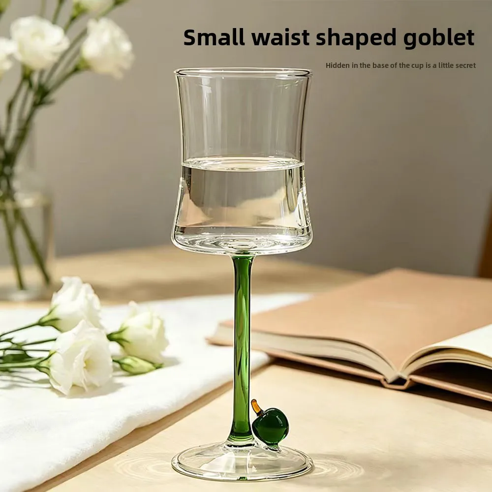 High End Cherry High Footed Glass, High-end Champagne Whiskey Glass, Colorful Fruit Liqueur Glasses, Juice Milk Cup Wine Glasses