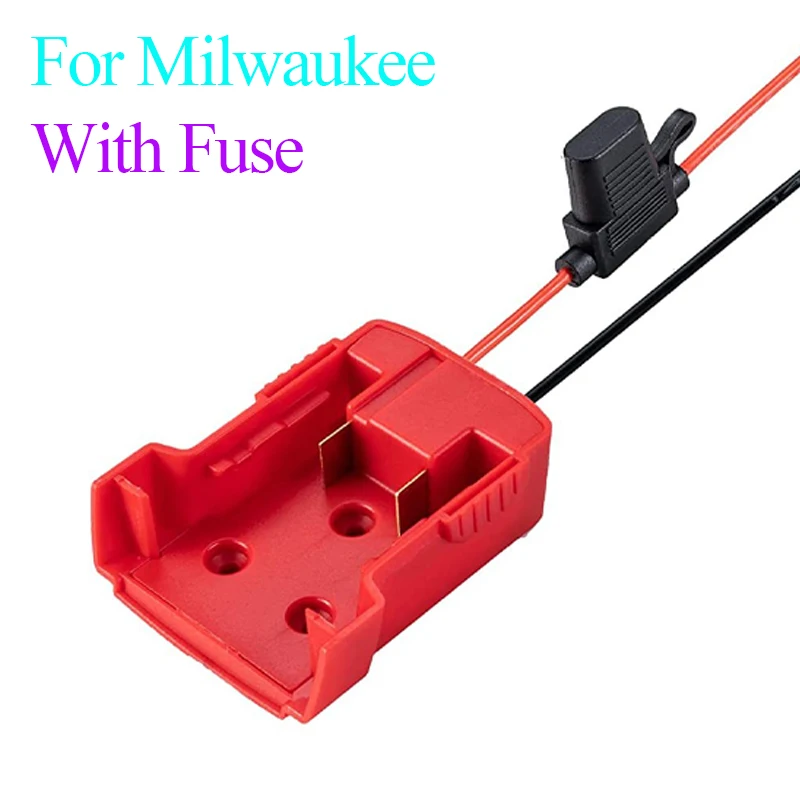 Pièces d'outils pour M18, 2 pièces, adaptateur de roue électrique pour boîtier de batterie au Lithium Milwaukee, convertisseur de cellules Li-ion 18V, Kit de fil 12 AWG