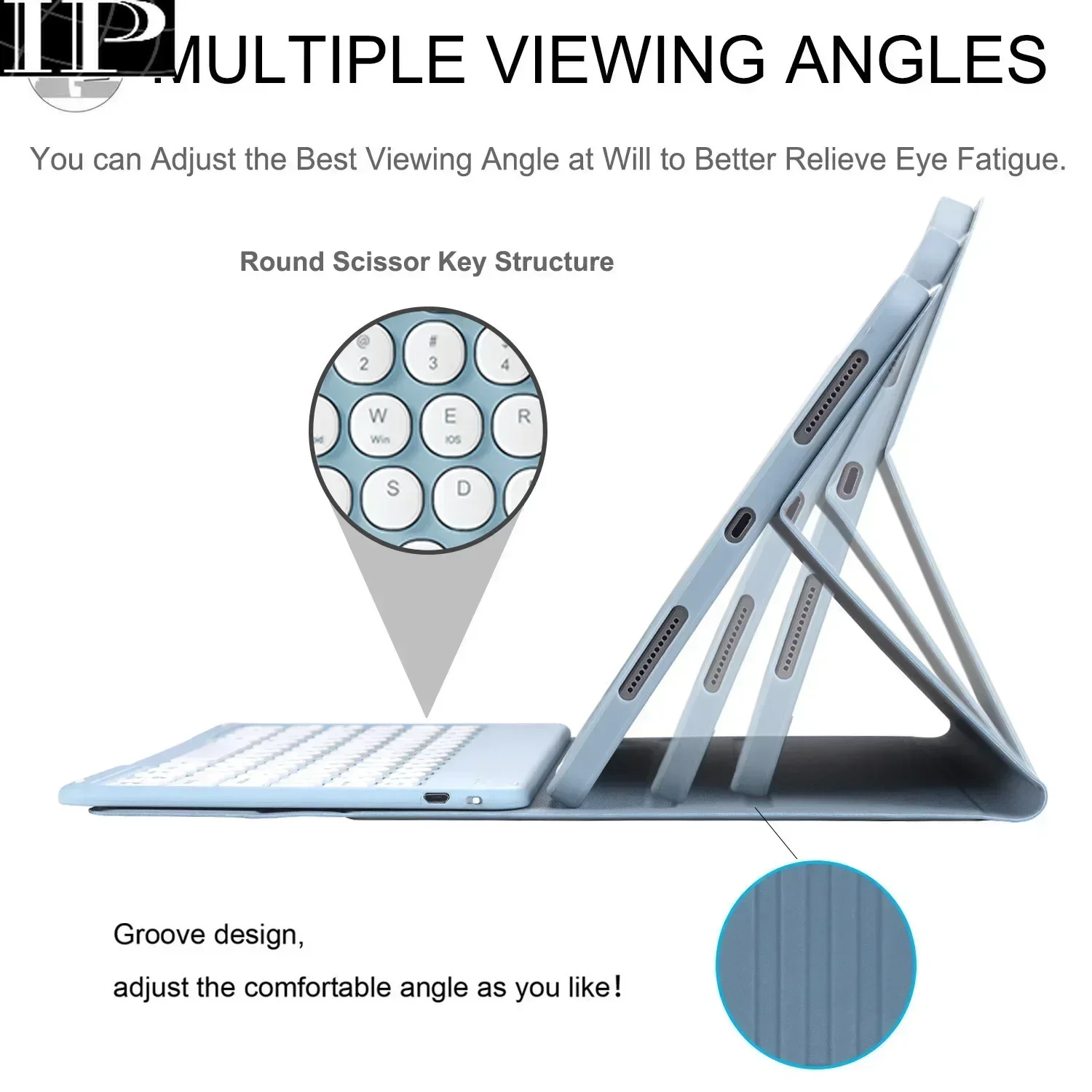 Capa de teclado bluetooth para ipad air 13 polegadas 2024 tablet caso russo árabe espanhol coreano português capa de teclado funda