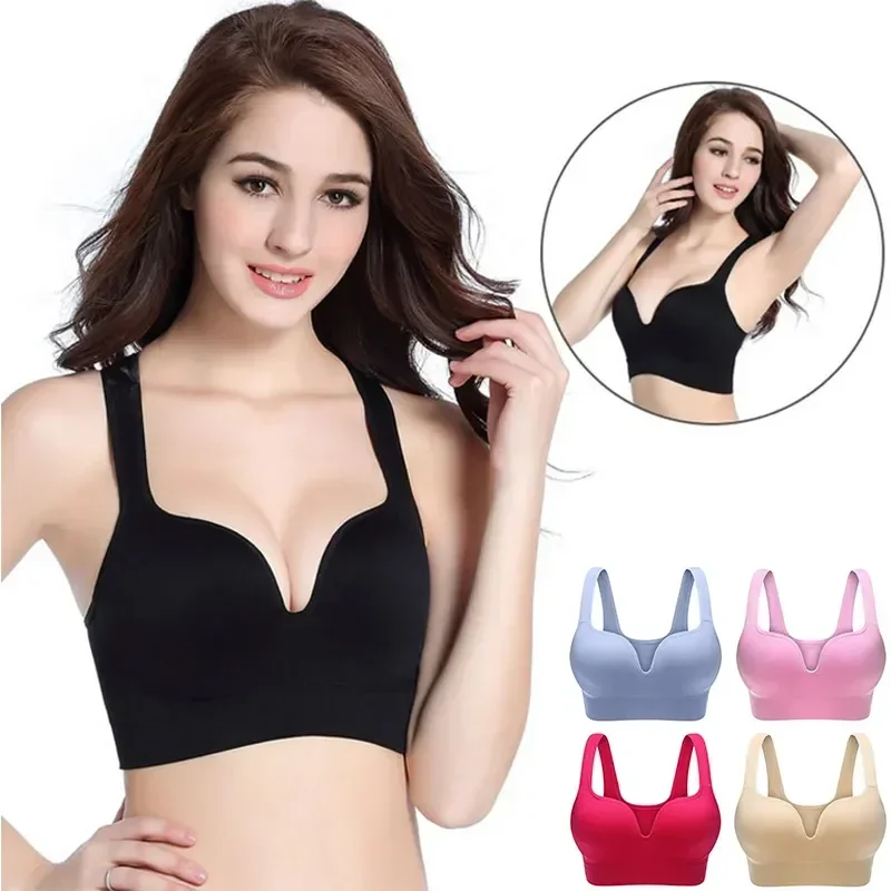 

Wireless Sports Bra Vest Ssiere Underwire Underwear Push Gym S Tops Bones Without Women For Lette Seamless Up