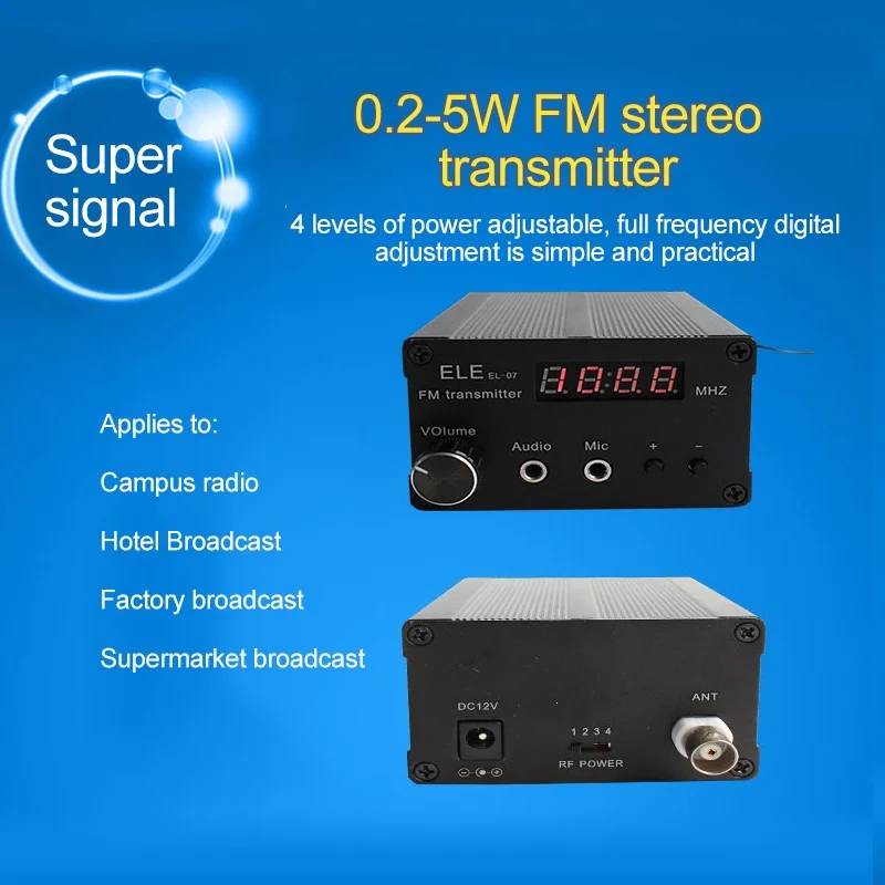 Imagem -06 - Tzt 0.5w Stereo Transmissor fm Áudio sem Fio Transmissão Rádio Potência do Transmissor Ajustável w Antena Cabo de Áudio