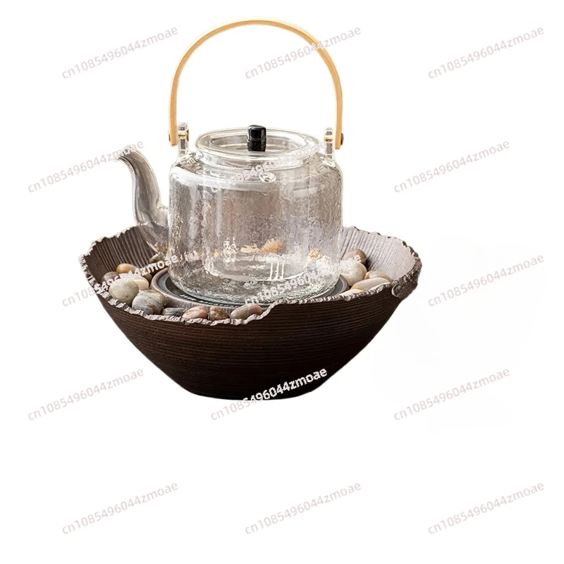 

Ese-Style Set Tea Set Glass Teapot Dedicated Tea-Boiling Electric Ceramic Stove Small Tea Making Tea Cooker Household