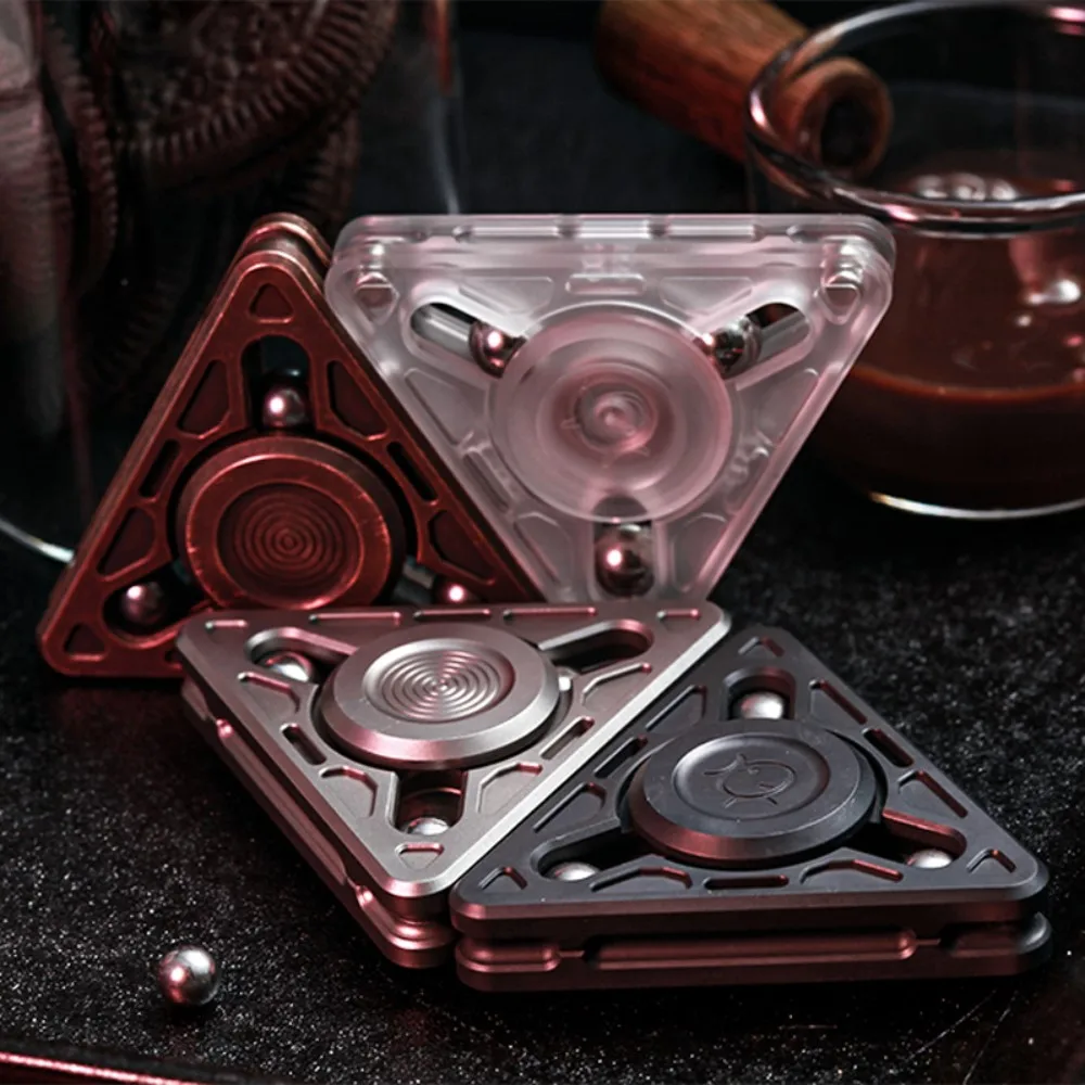 Black Mirror Design EDC Sandwich Fidget Spinner Fidget Toys For Adults Gyro Anxiety Toys Portable Office Desk Accessories