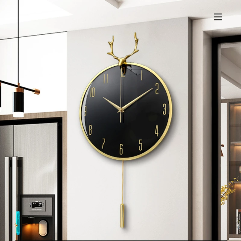 

2023 New Luxury Wall Clock Living Room 2022 Clock Clock Home Fashion Modern Simple Wall Hanging Net Red Creativity