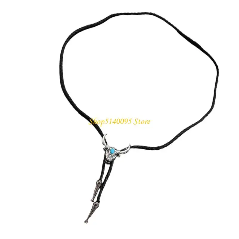 ربطة عنق من جلد البولي يوريثان مطبوعة على شكل حيوان رقيق من DXAE، تصميم خفيف الوزن وقلادة قابلة للتعديل لحفلات الزفاف ووظائف