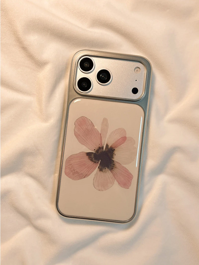 Funda de Teléfono con Diseño Artístico Coreano de Flores, para iPhone 17 Air, 16, 15, 14, 13, 12, 11 Pro Max, 16 Pro, 15 Plus, Anti-Caídas