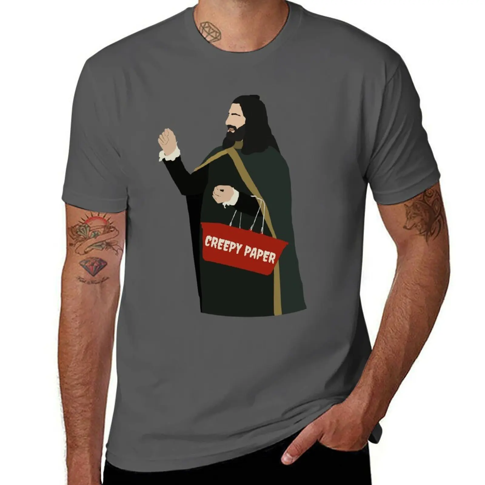 

Creepy Paper - Nandor - What We Do In the Shadows Digital Art T-Shirt Quick Dry Sports Short Sleeve Tee