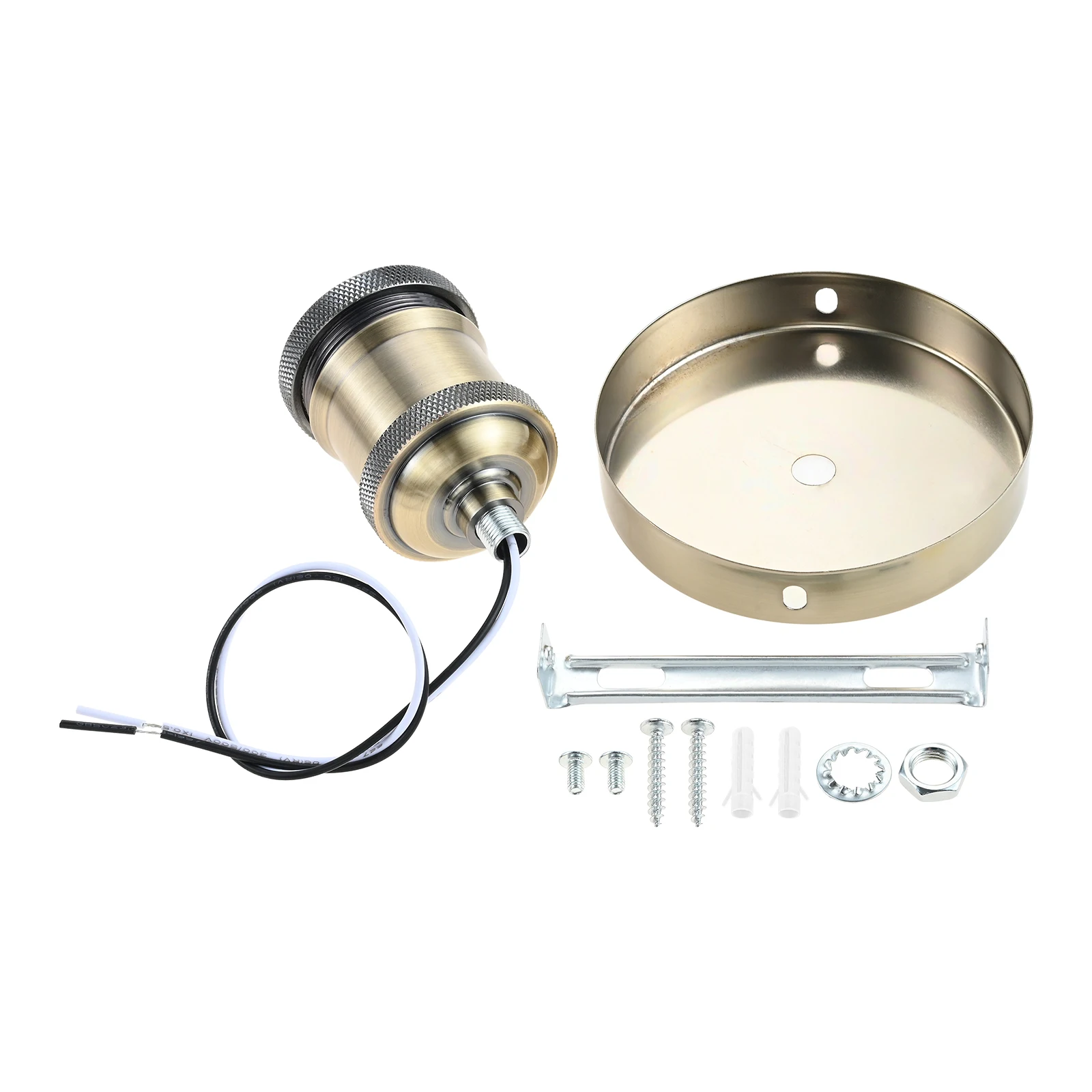 

1Pc Lamp Holder Vintage E26 E27 Lamp Socket Ceiling Lamp Holder Accessories Fit for Kitchen Bedroom Living Room 100-240V