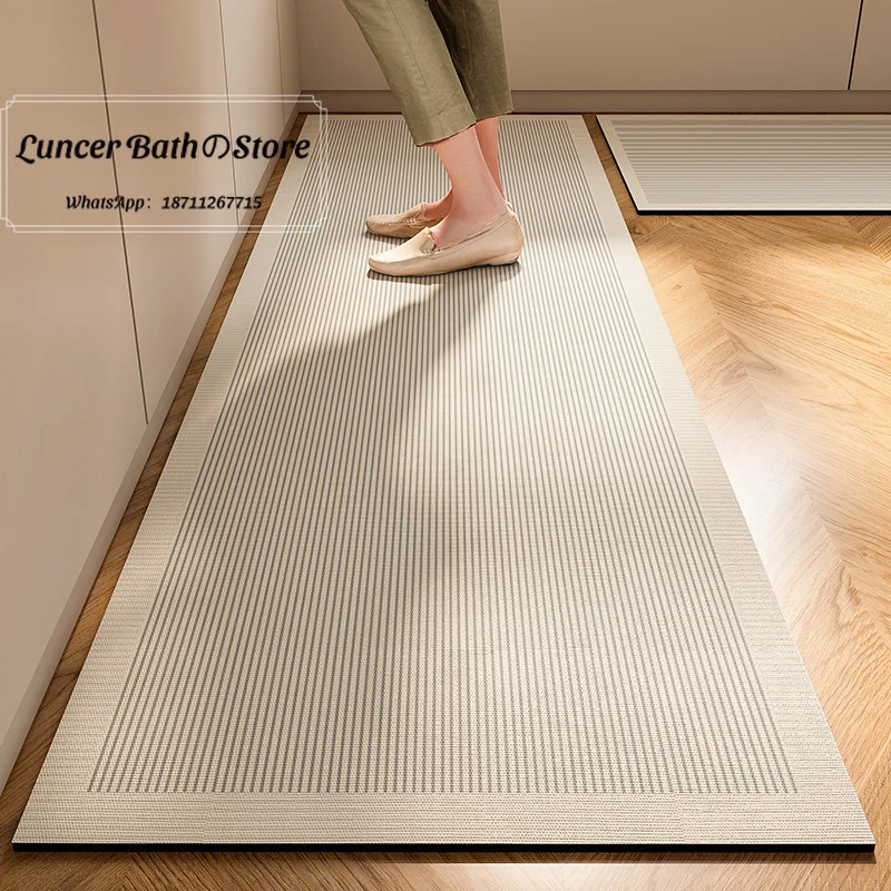 Diatom mud floor mat, light luxury and simple kitchen, long water-absorbing and oil-absorbing floor mat, household wear