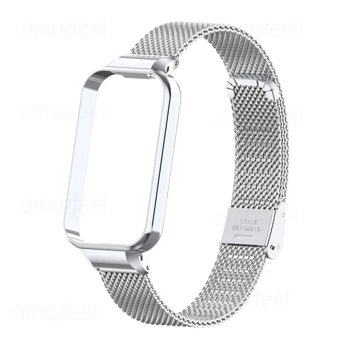 Stainless Steel Straps For Xiaomi Smart Band 8 Active Watchband Luxury Metal Wristbands Bracelet For Mi Band 8 Active Belt Strap