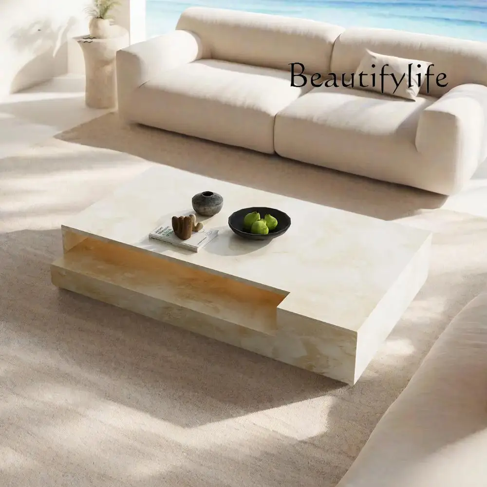 Rectangular Designer Tea Table Custom Living Room Centerpiece" Pink Jade Marble Coffee Table - Luxury Slate Stone