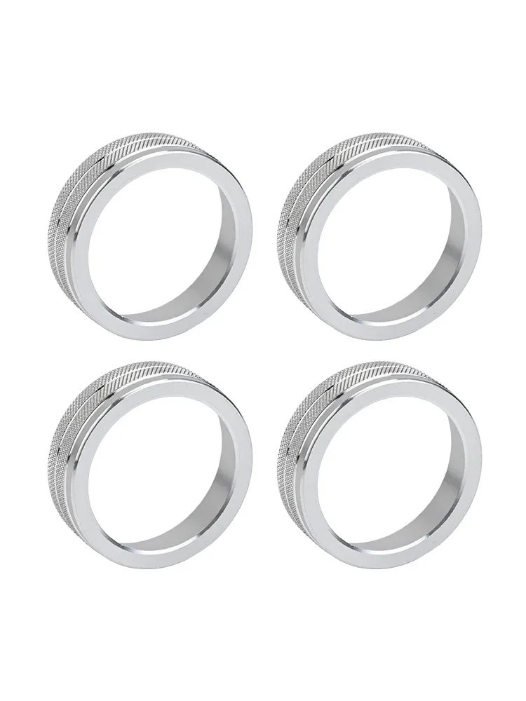 Silver Alloy Air Conditioning And Audio Knob Covers For VOLVO XC60 S60 S80 V40 Four Piece Set For Interior Control Upgrade