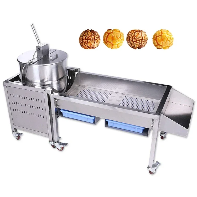 China Wholesale Stainless Steel Commercial Full Automatic Gas Heating Ball Shape Popcorn Making Machine Price